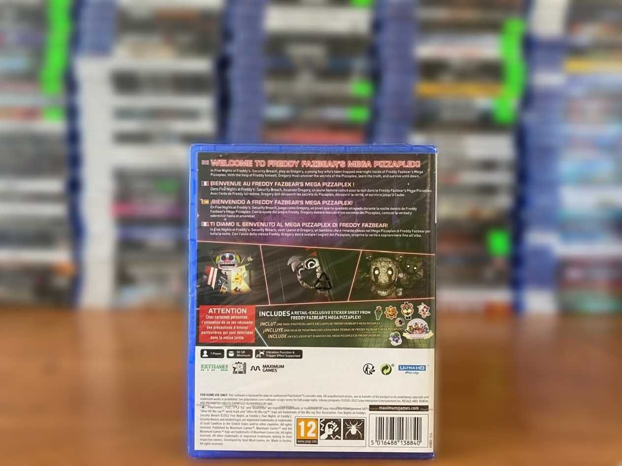 Новый диск Five Nights at Freddy's: Security Breach PS5/ FNAF Пс 5