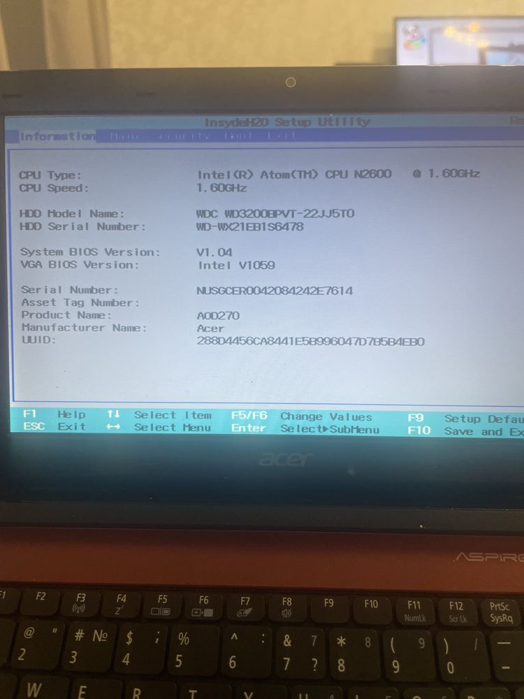 Нет бук netbook acer