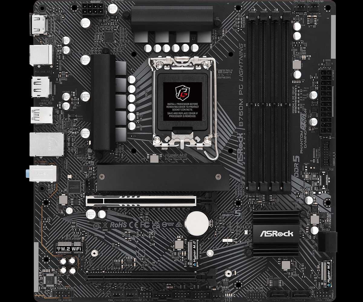 Материнская плата ASRock B760M PG Lighting, LGA1700 DDR5