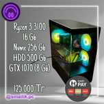 ПК Ryzen 3 3100/16 Gb/SSD 256/HDD 500/GTX 1070/Гарантия