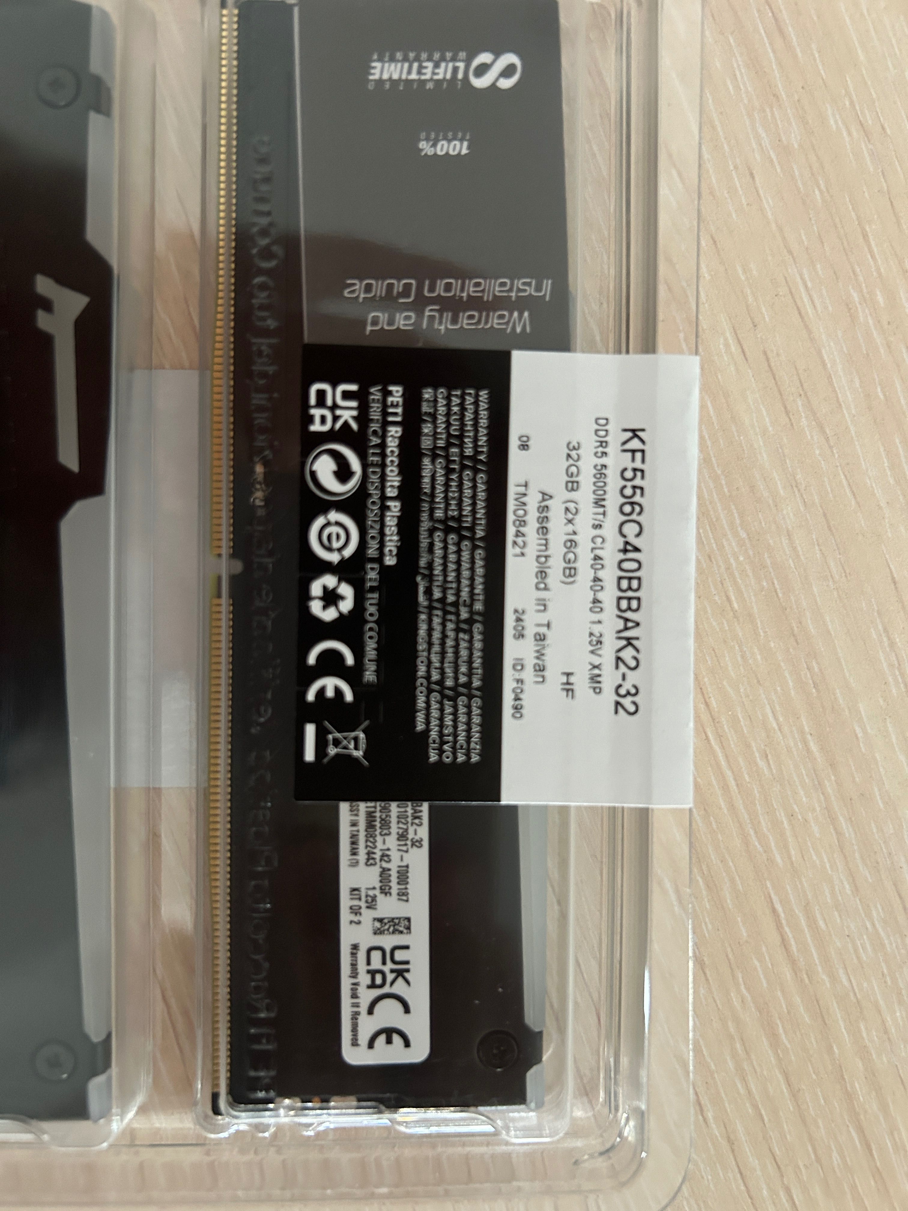 Оперативная память DDR5 32Gb(2x16Gb) новый