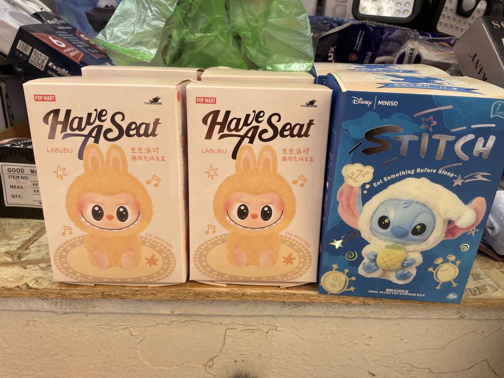 Игрушки Pop mart labubu И Disnep/Miniso stitch