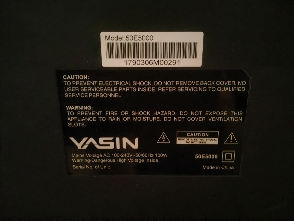большой телевизор Yasin 50E5000 50-Дюймов