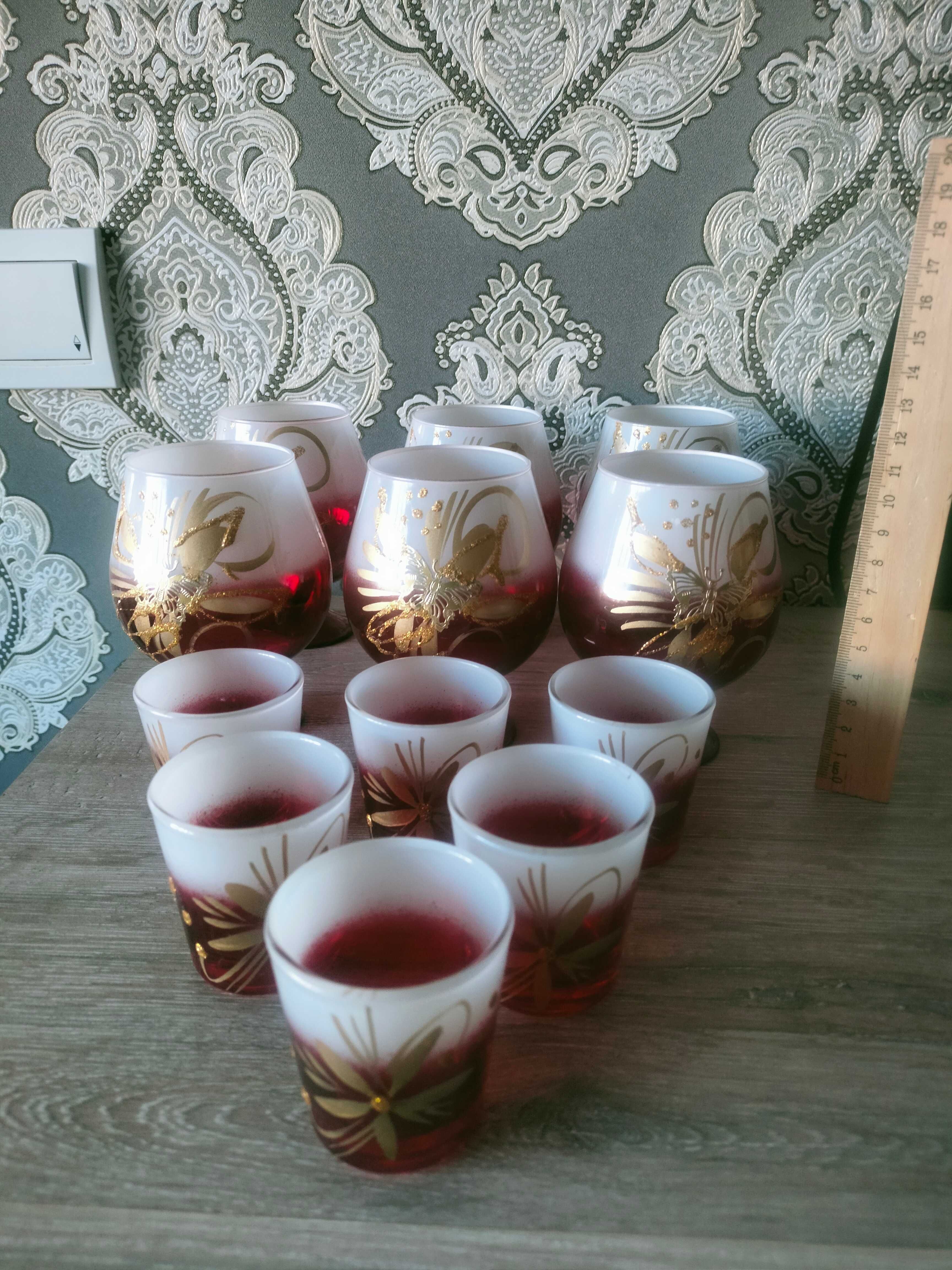 Бокалы и стопки хрустальные
