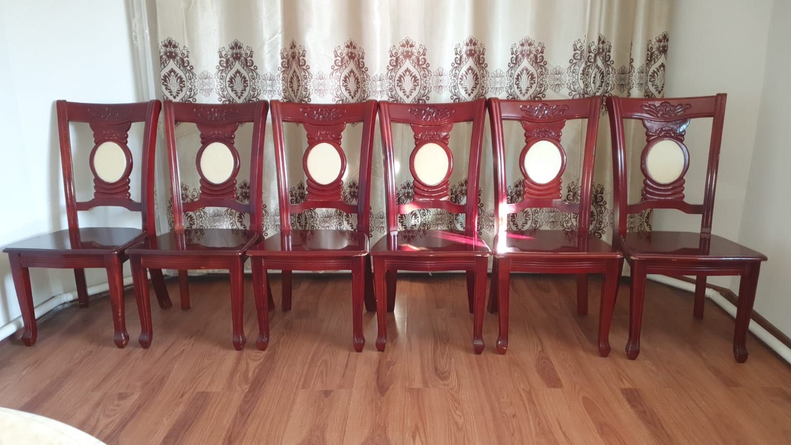 Стол мраморный + 6 стульев