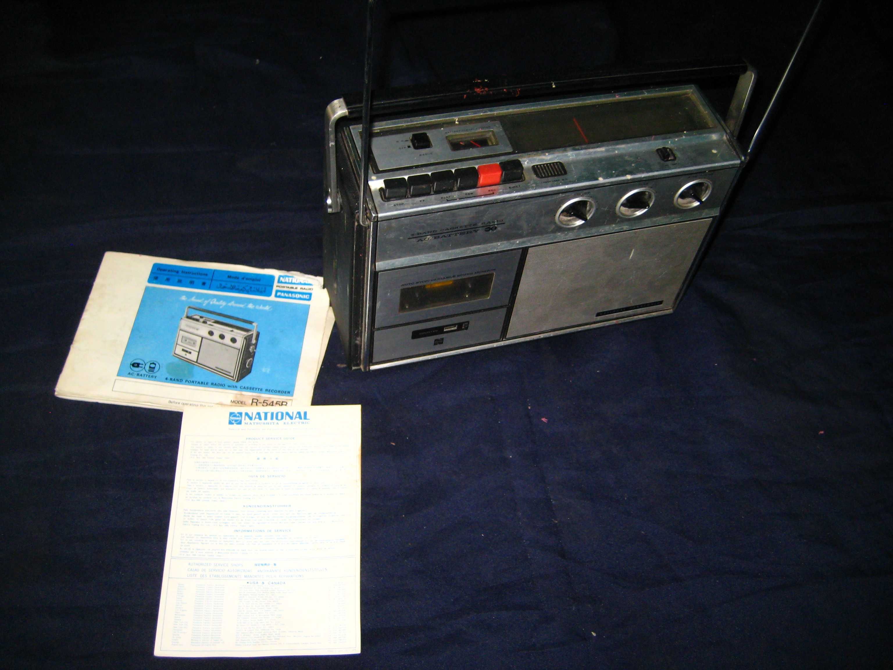 National Panasonic radio и кассетник 1960-х ЯПОНИЯ ОРИГИНАЛ Уникум