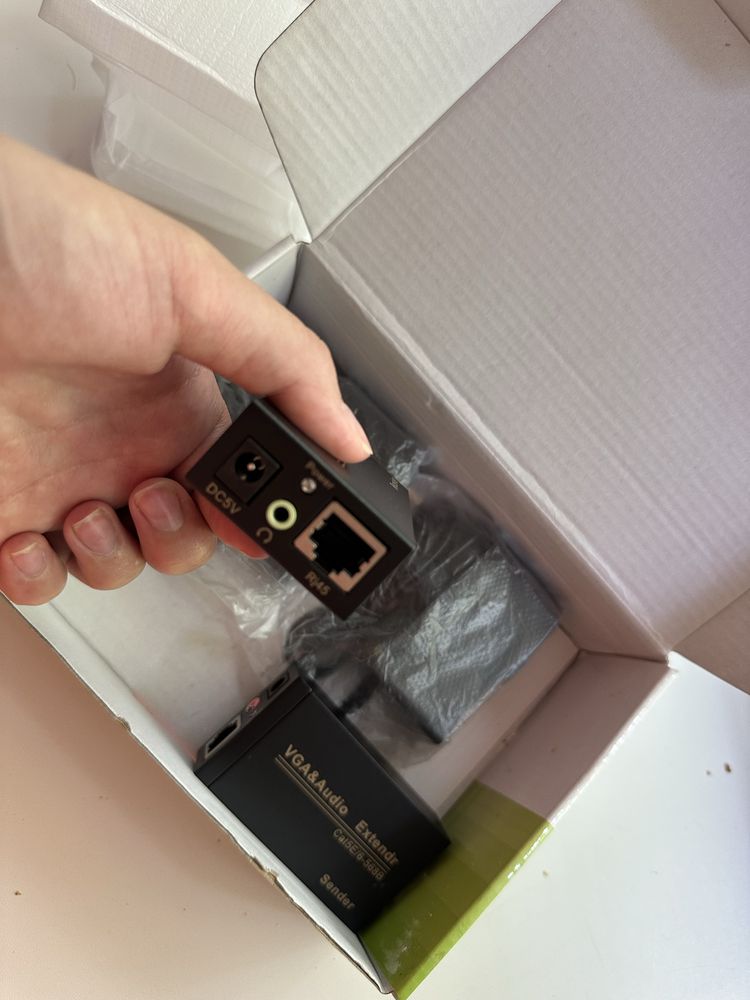 удлинитель VGA/аудиосигнала по RJ45, модель FY-1225A