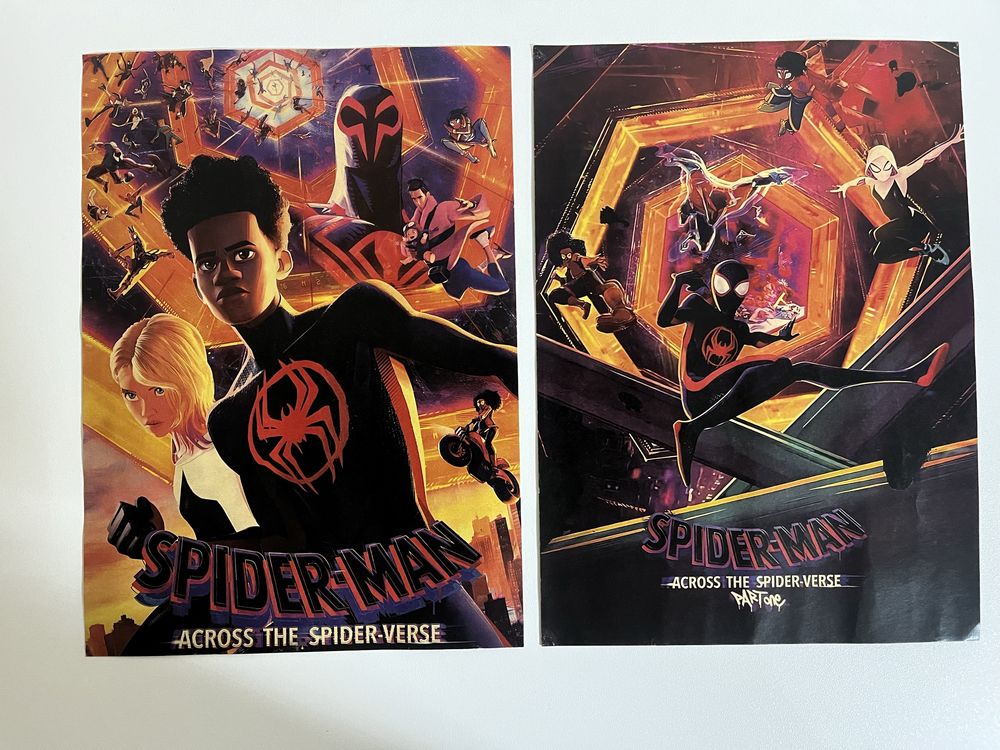 Постеры Spiderman across the spiderverse и BIKING