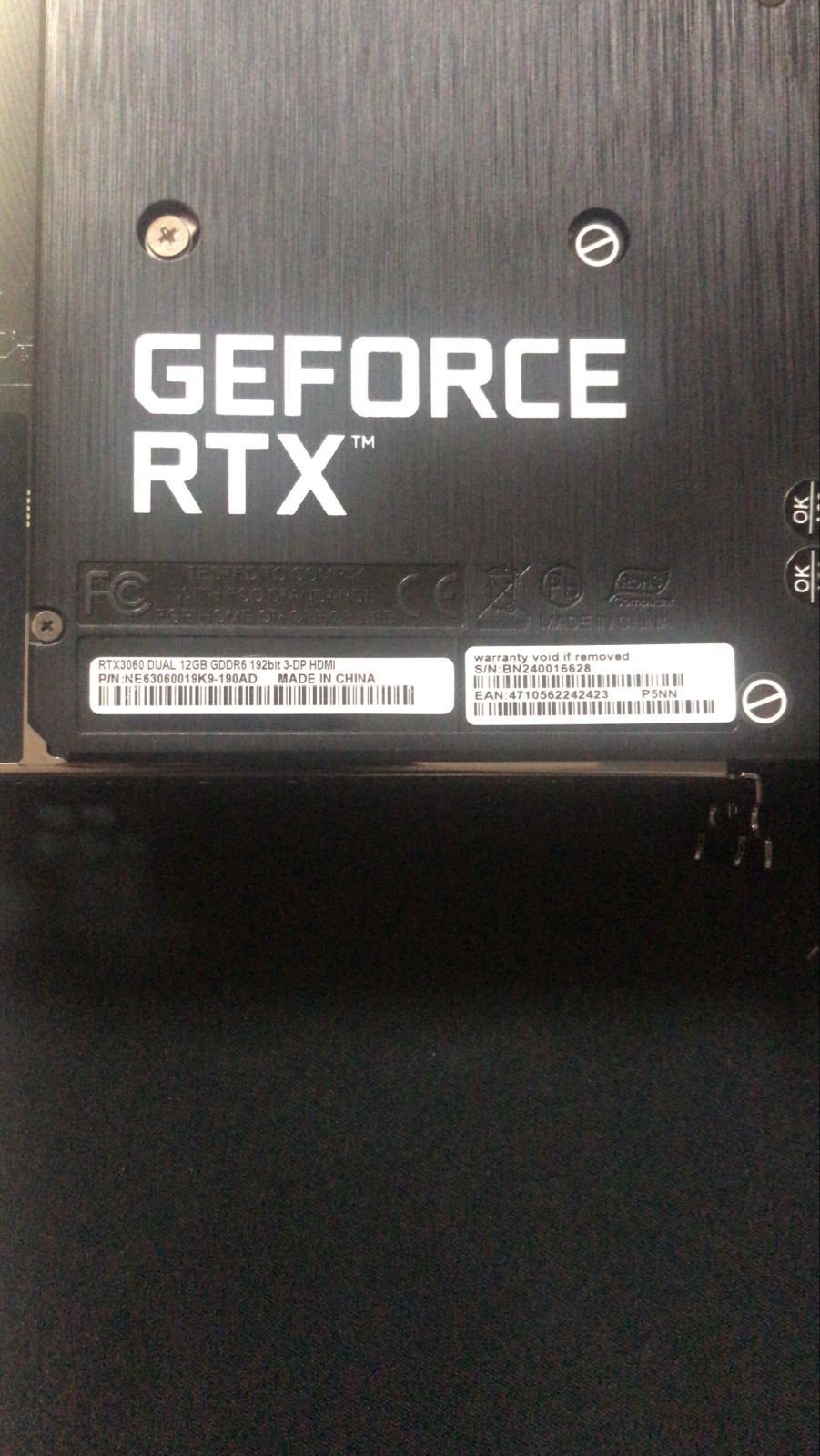 Видеокарта RTX 3060 12GB Palit