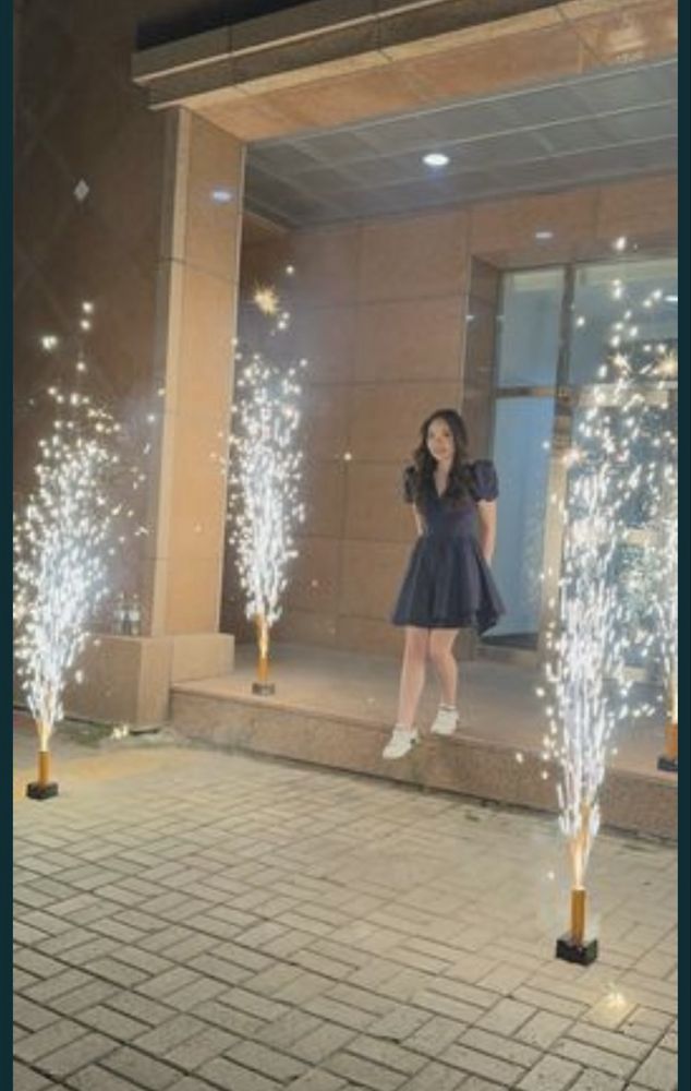 Merry me, Happy birthday, холодные фонтаны, вертушки, шары