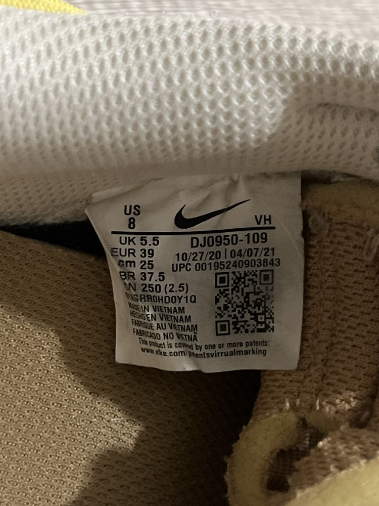кроссовки nike dunk off white 39 размер