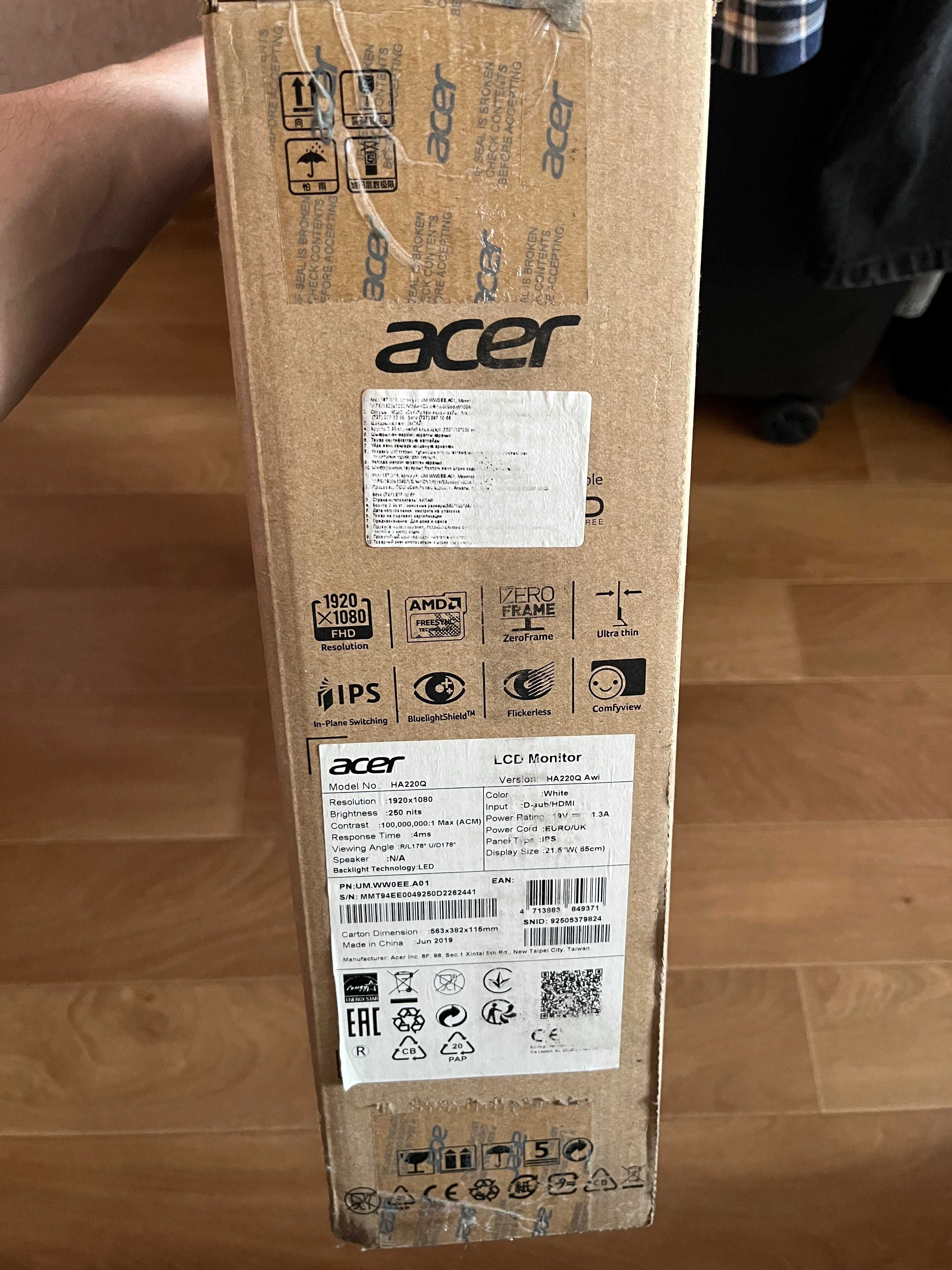 Продам монитор Acer 21.5 HA220Q
