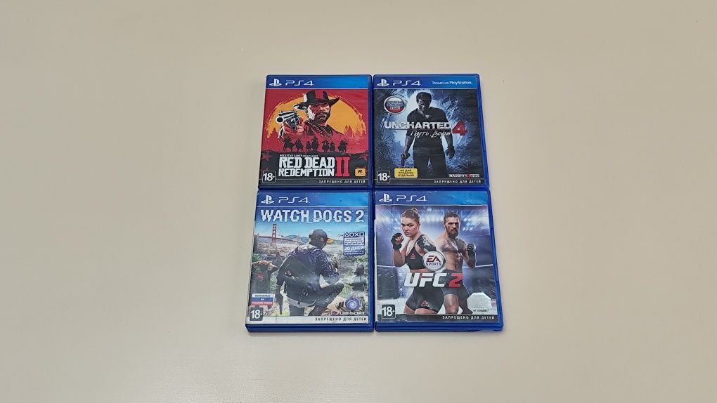 PS4 PS5 диски RDR2 Red dead redemption 2 Uncharted 4 Watch dogs 2 Ufc