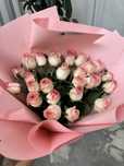 Розовые розы 25 штук