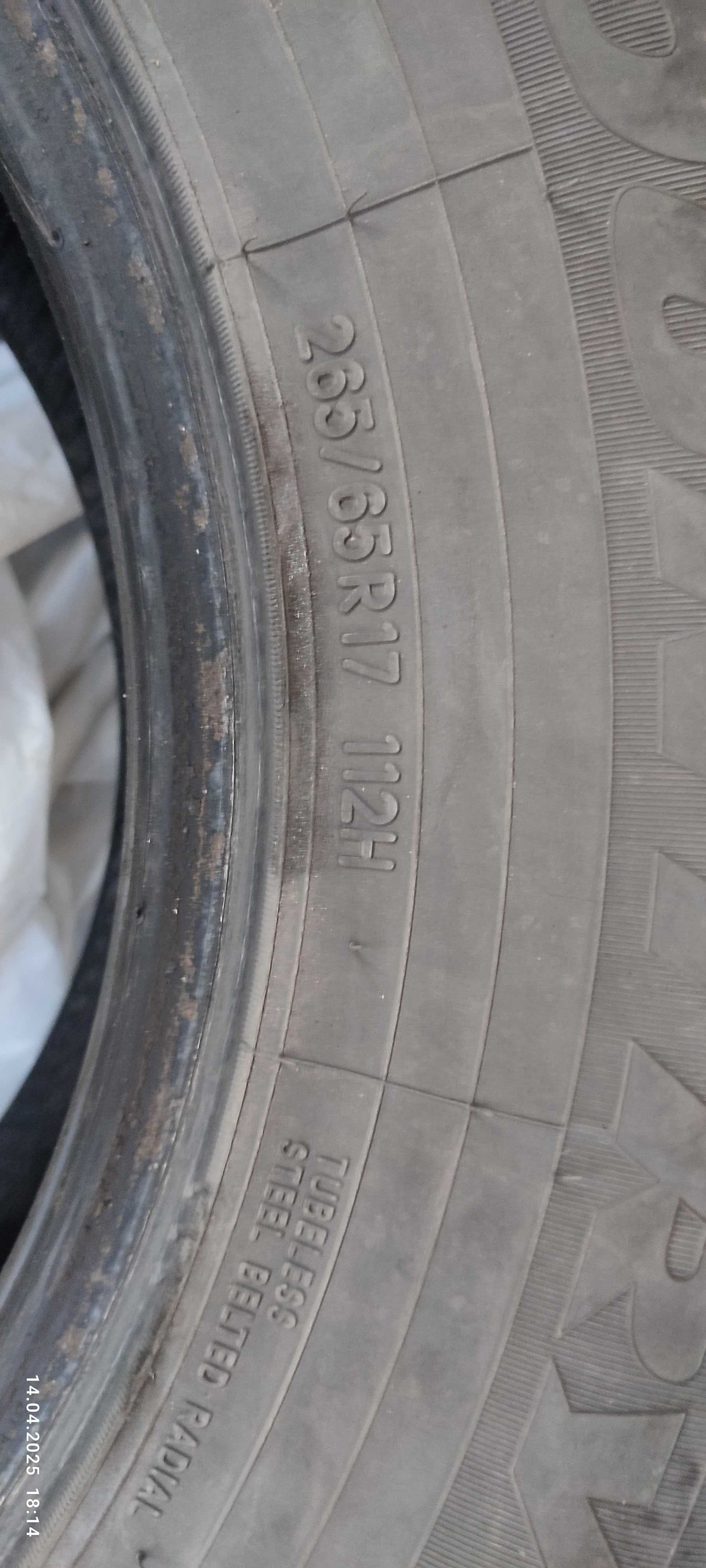 Летние шины Toyo 265/ 65/ R17 на внедорожник