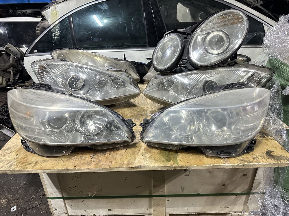 W204 фары галогенный до рестайлинг авторазбор мерседес бу запчасть