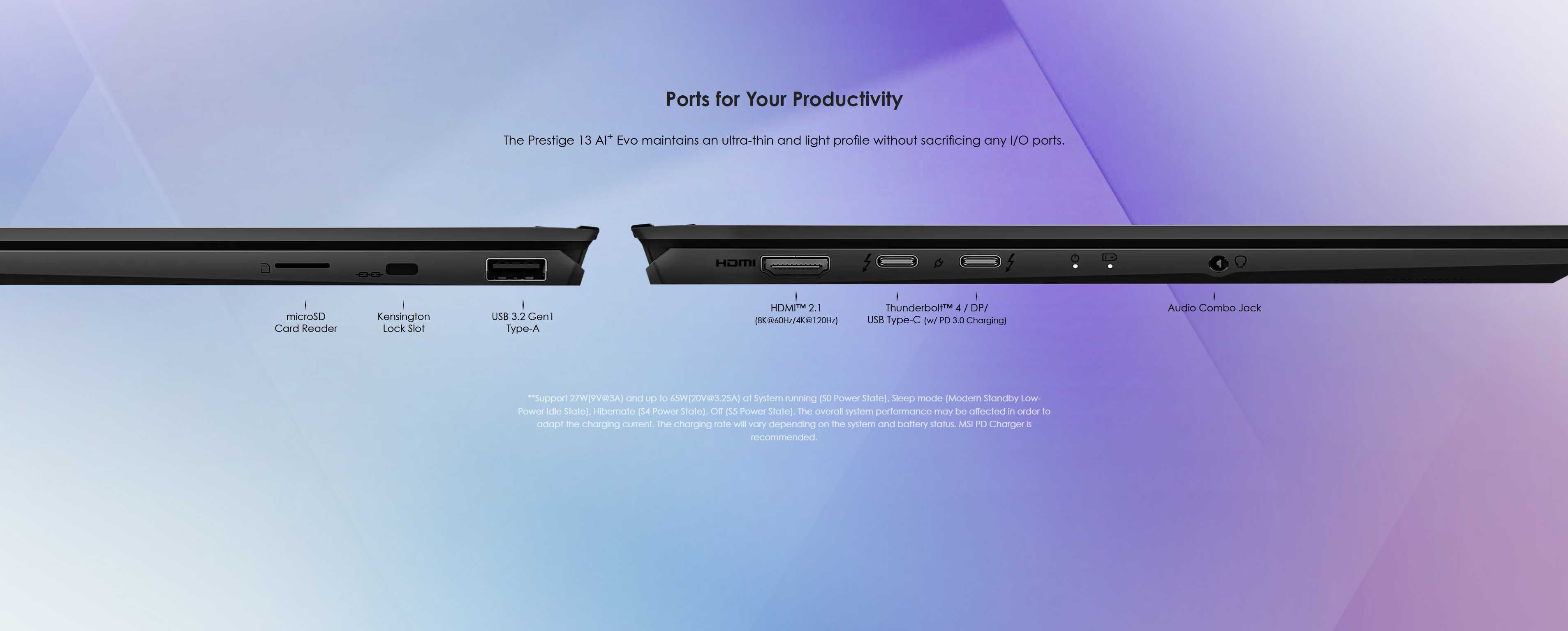 MSI Prestige 13 AI+ Evo 13.3" OLED Ultra 7 258V 32GB 1TB