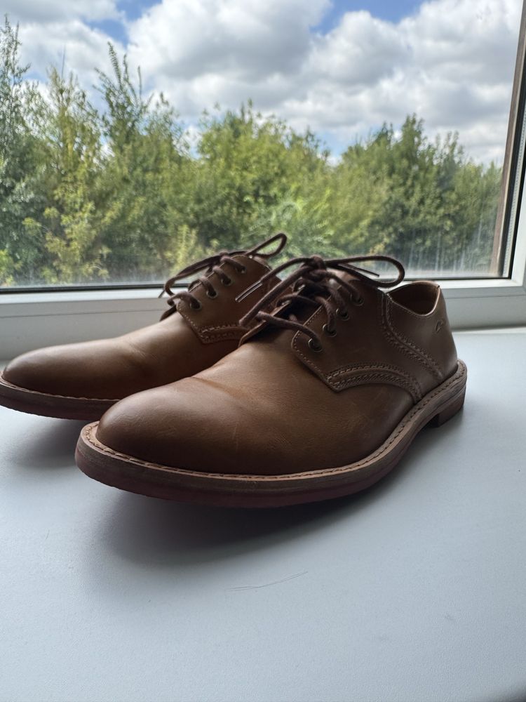Продам кожаные туфли Clarks Nathan Clark оригинал 43 размера