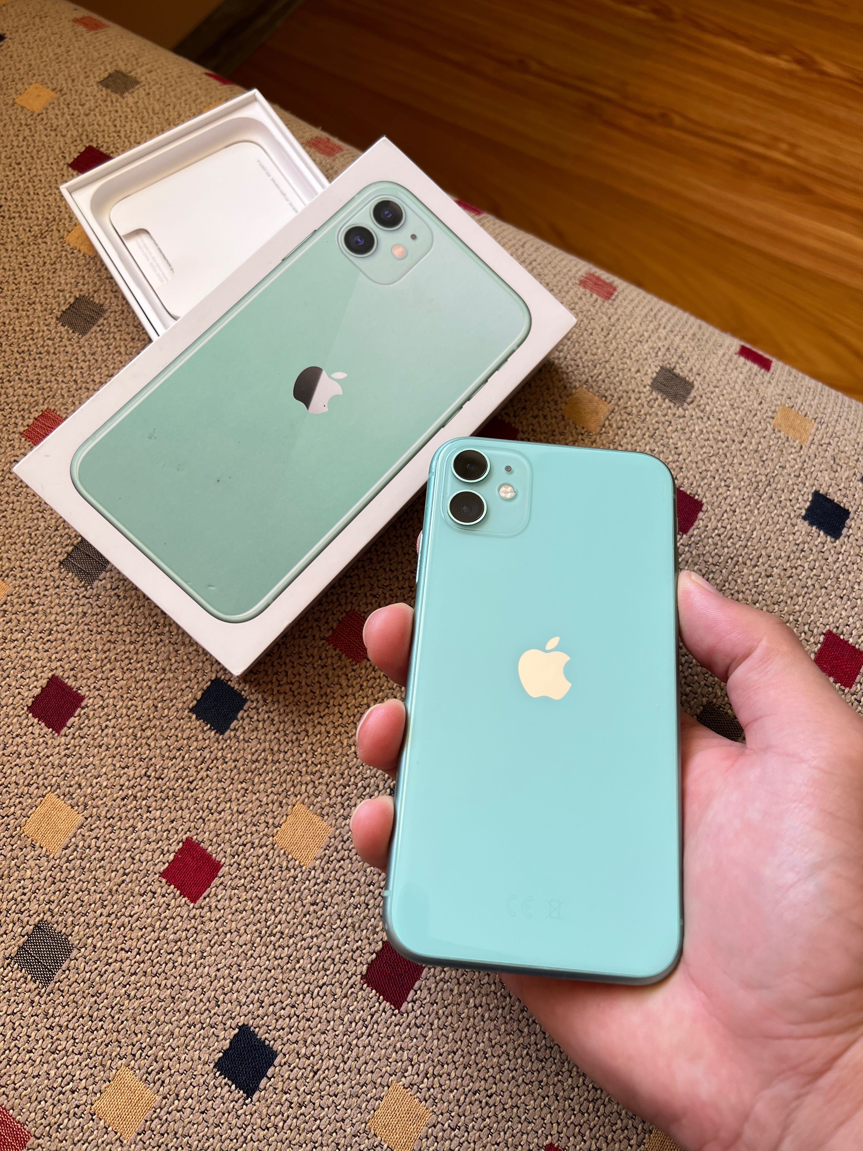 iPhone 11 0-0-12 kaspi ремон болмаган бяры оригнал каробка бар