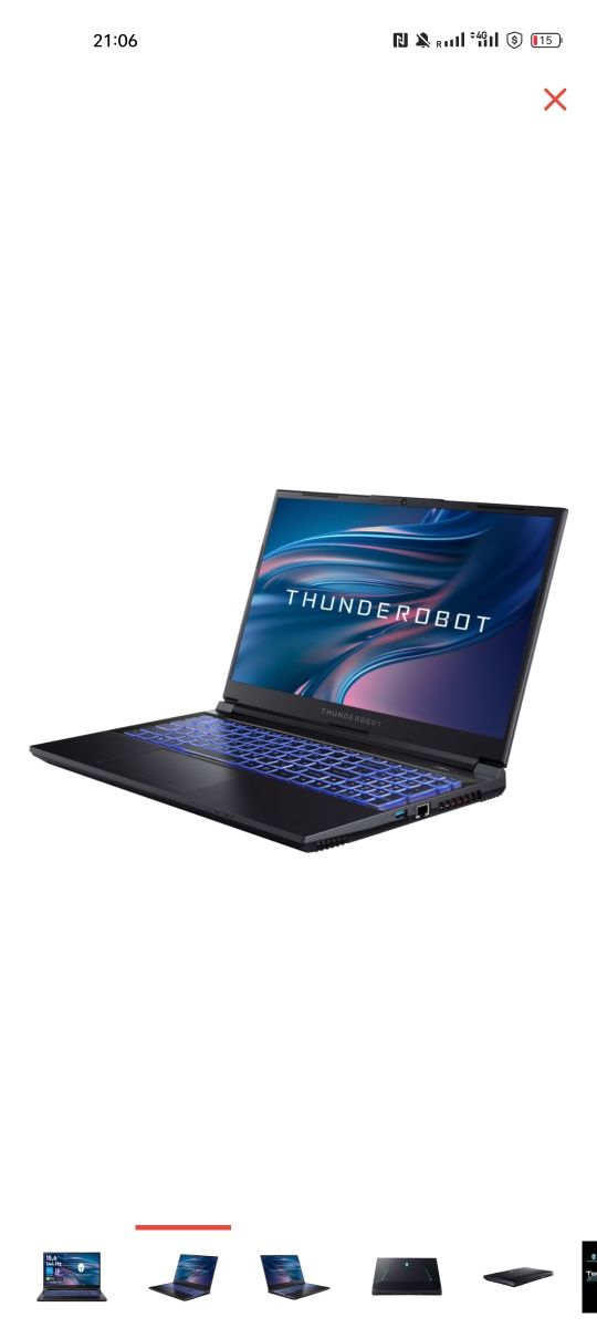 Ноутбук ThundeRobot 911S Core D 15.6" / 16 Гб / SSD 512 Гб / Без ОС /
