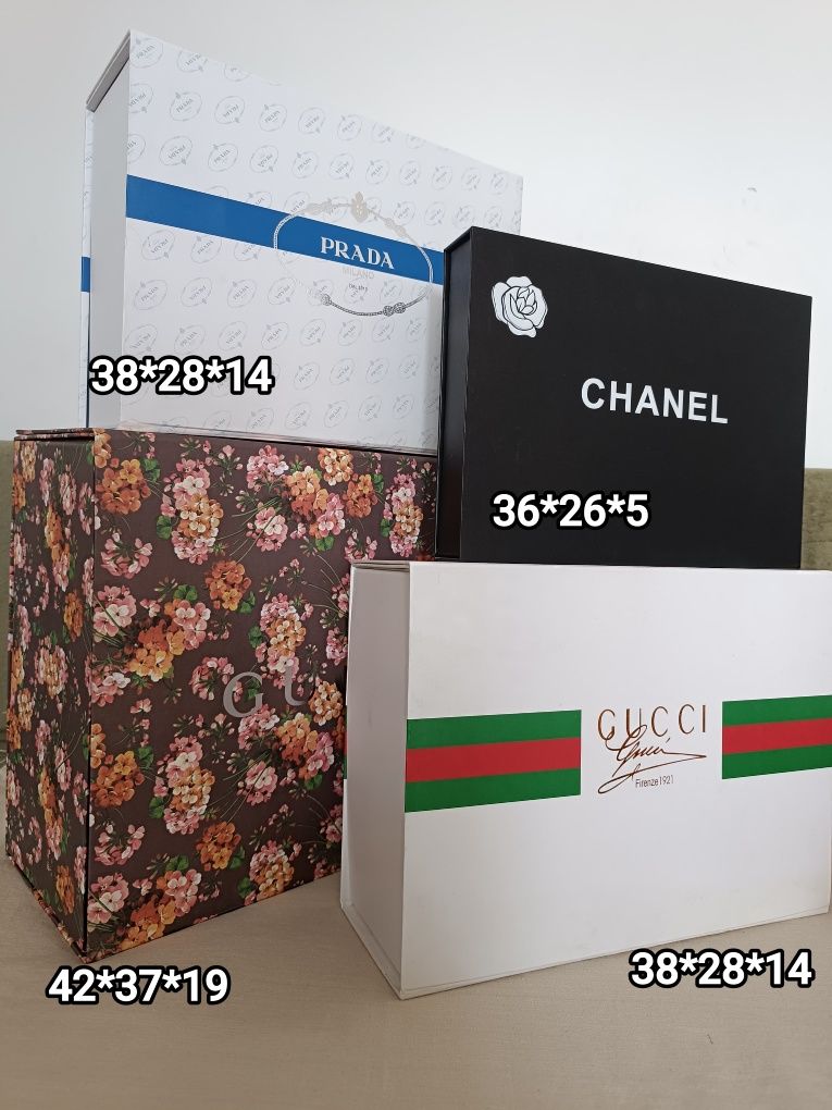 Hermes Fendi коробки пакеты Gucci, коробки для платков Chanel LV