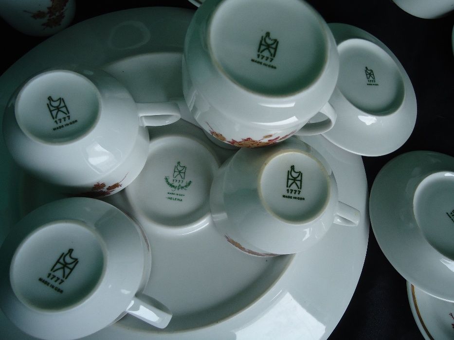 Раритет Made in GDR Кофейный сервиз из костяного фарфора 1980-х годов