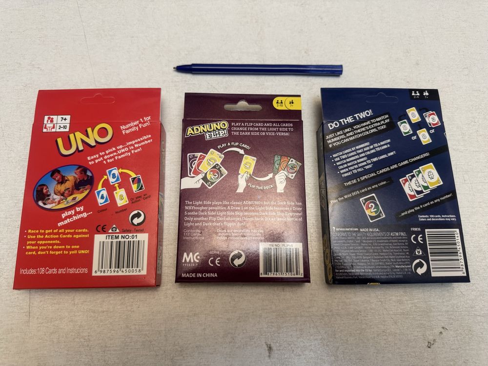 Настольная игра УНО - UNO, Flip, DOS карточная игра