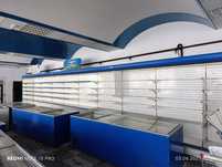 Торговое оборудование для магазина. Полный комплект. Стеллажи,