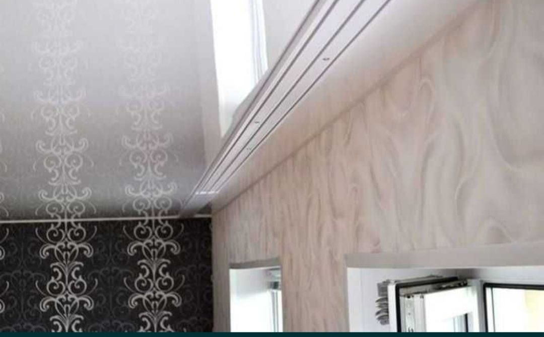 Установка карниз потолочных