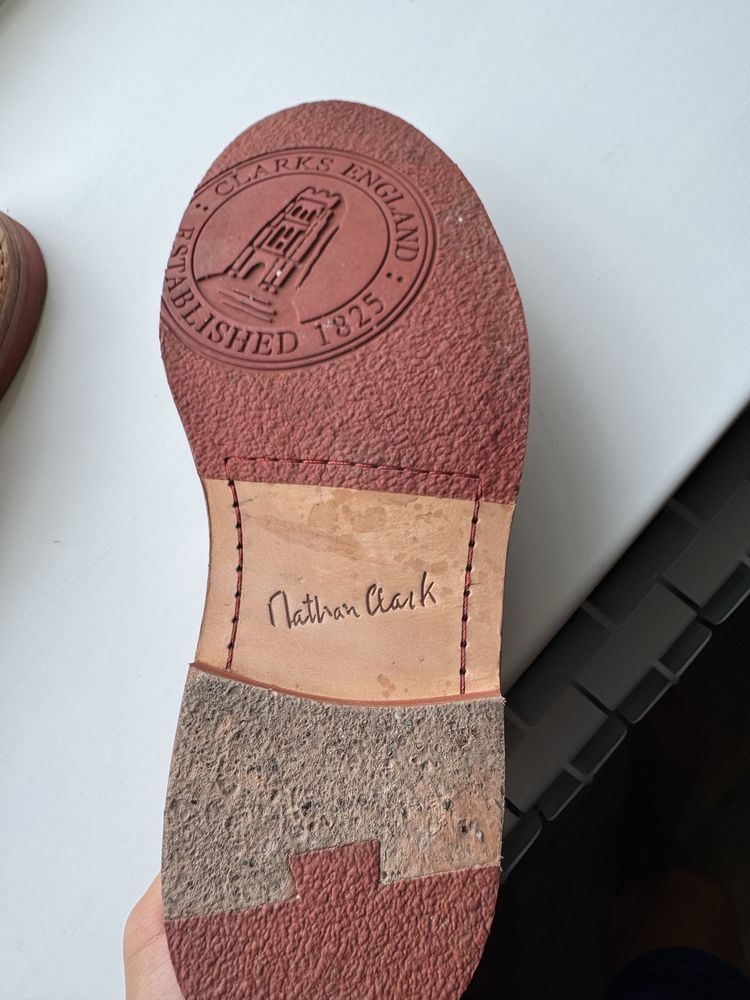 Продам кожаные туфли Clarks Nathan Clark оригинал 43 размера