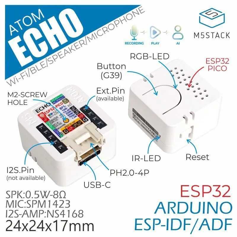 M5Stack ATOM Echo + ENV IV