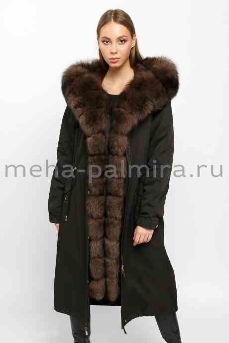 Продам черную парку длина 110 см