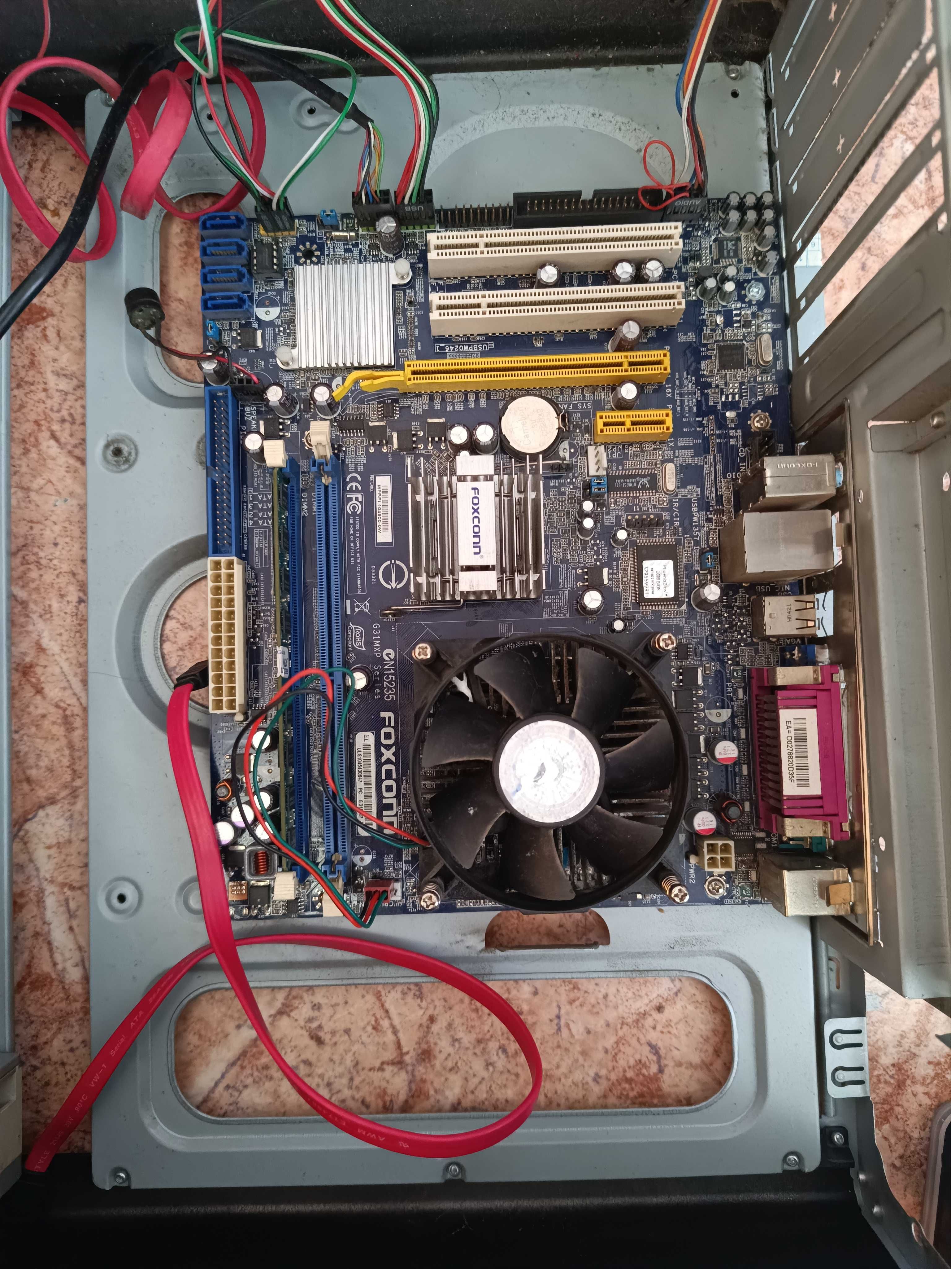 Комплект: корпус + Foxconn G31MXP + Core 2 Duo