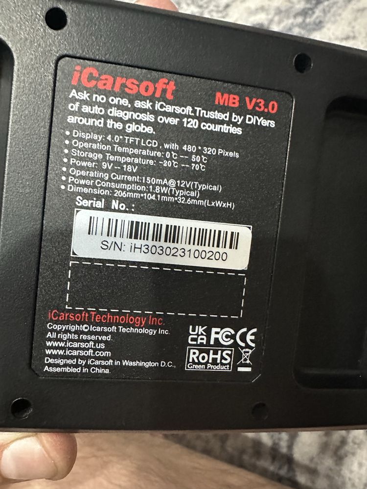 Icarsoft mb v3.0 автосканер диагностический мерседес