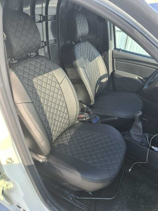 Авточехлы из экокожи для LADA Largus I (2 места) рестайлинг с 21г.