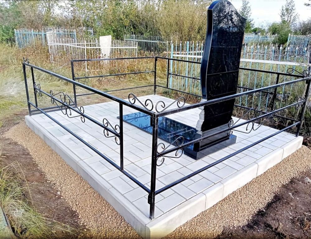 Укладка мраморной, гранитной, тротуарной плитки на кладбище