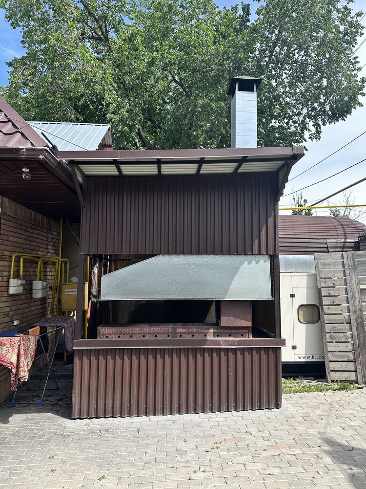 Продадим мангальную зону (навес, мангал, система вытяжки)