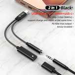 Адаптер Type С to 3.5 jack для музыки и зарядки, aux переходник