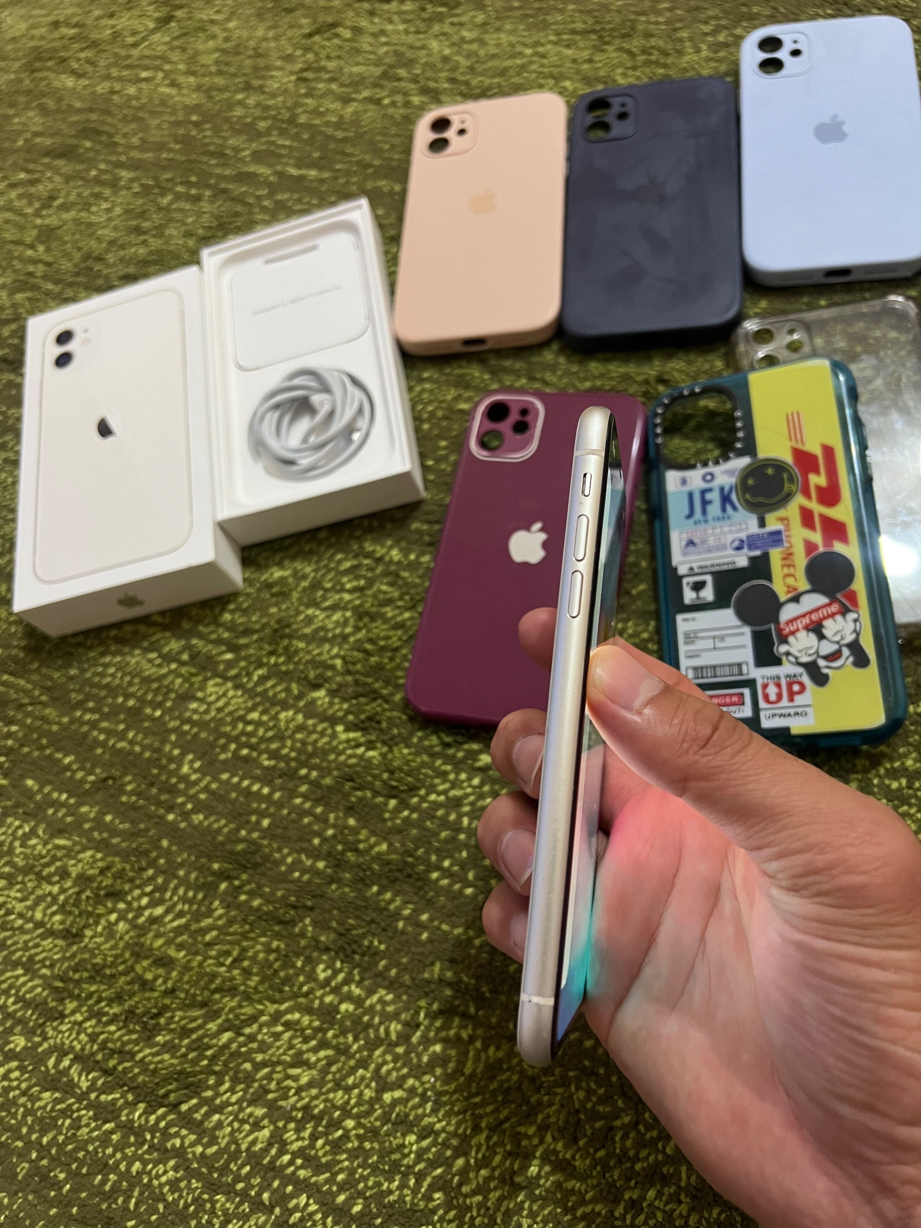 Iphone 11 128гб полный оригинал ремонт болмаган каробка зарядка тугел