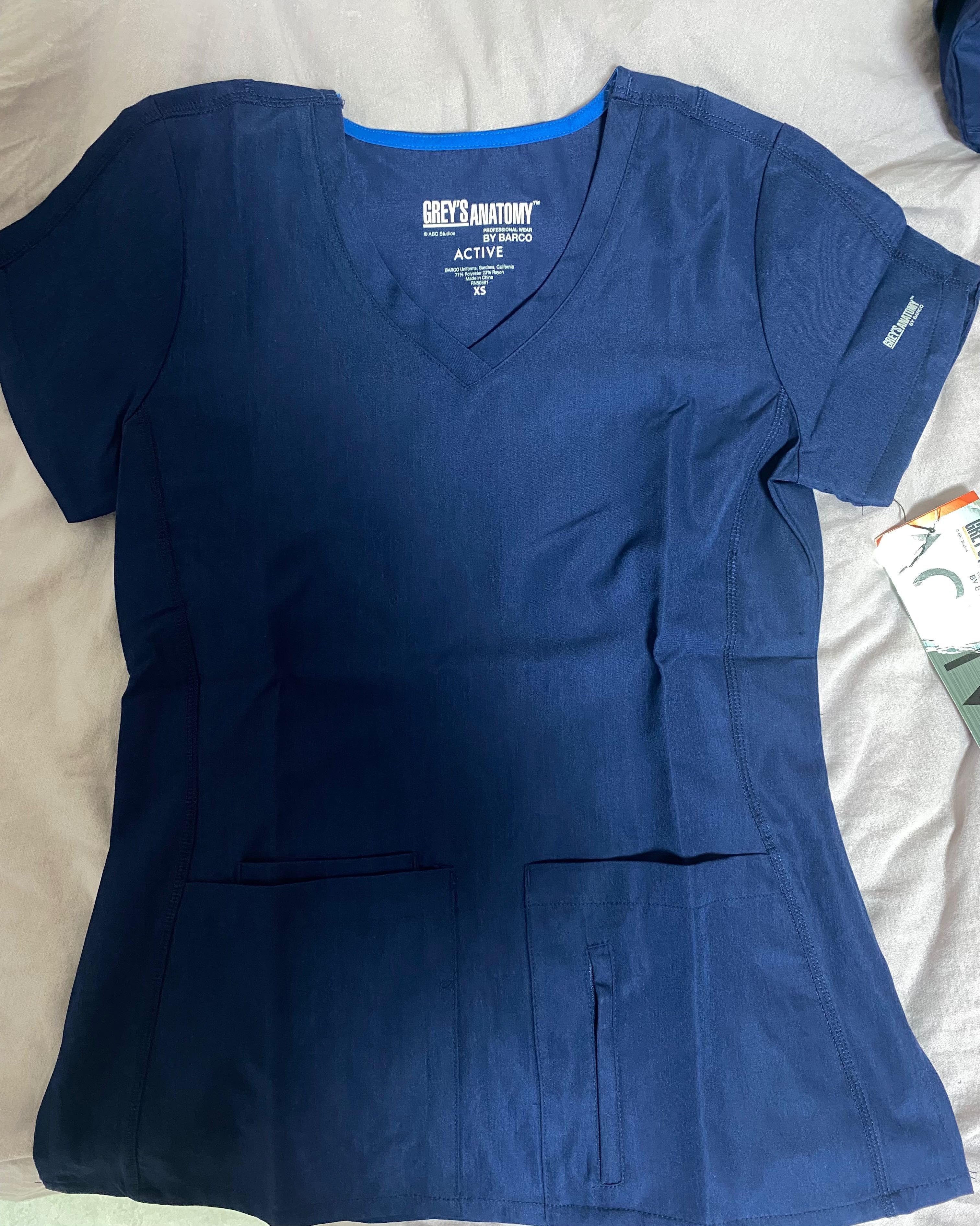 Хир костюм Greys anatomy, xs-s, темно-синий, медицинская одежда