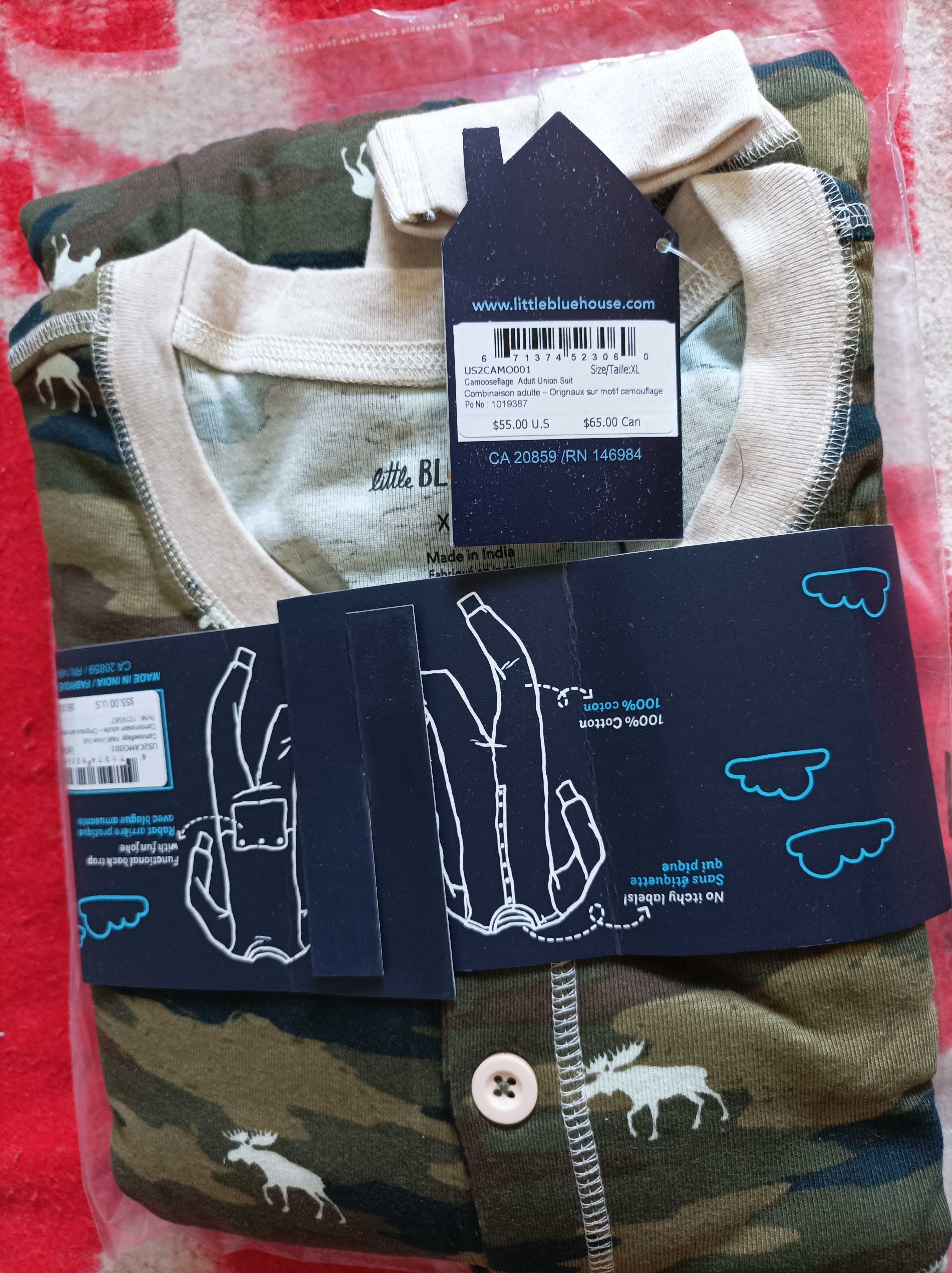 Пижама комбинезон military камуфляж 100% хлопок мужская женская XL XXL