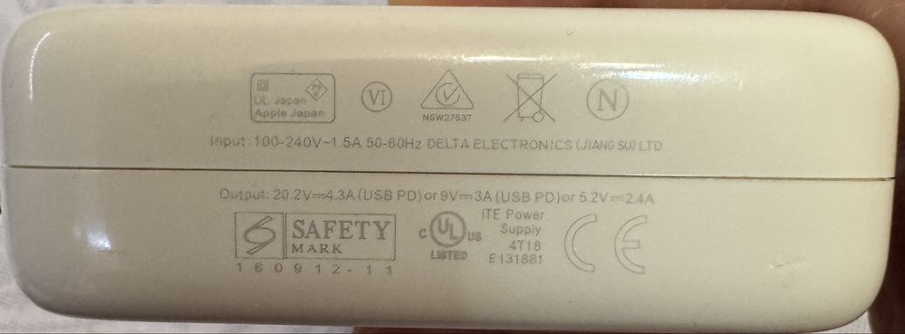 Продам зарядку для MacBook Pro 87W USB-C Power Adapter