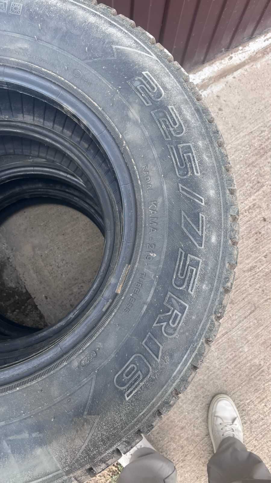 Продам шины 4 шт (всесезонки) 225/75R16 производство KAMA