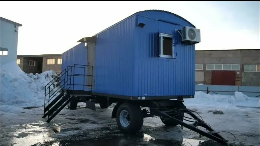 Автодом из вагона | Вахтовый вагончик с печкой