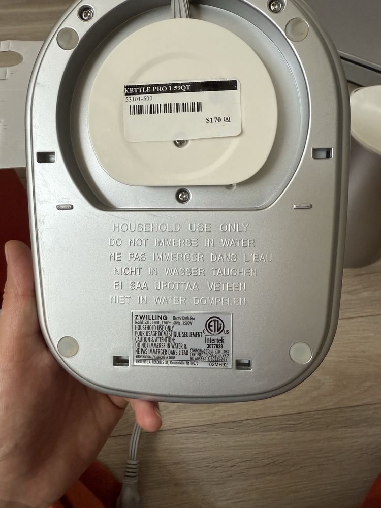 Чайник электрический НОВЫЙ zwilling