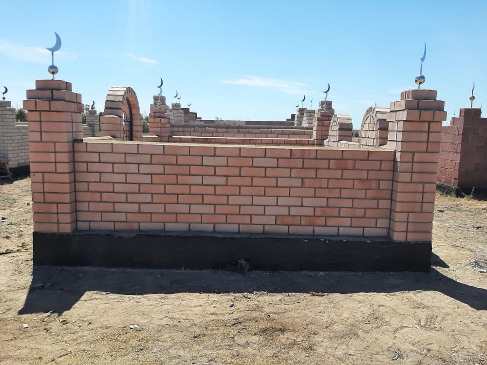 Мазар под ключ, кирпич, памятник, Зират, айшыки,калитки