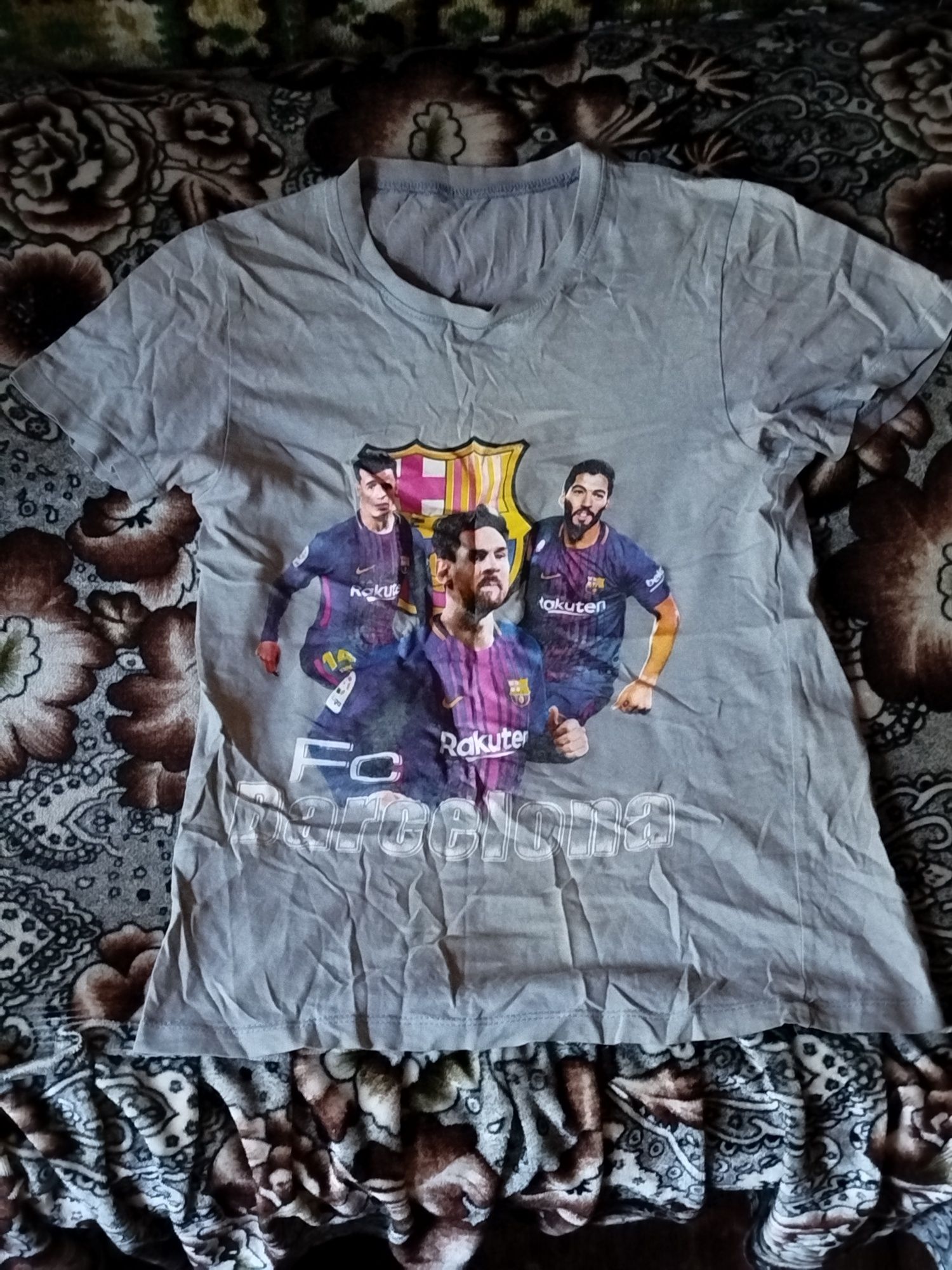 Футболка "FC Barcelona" - Месси, Суарес, Коутиньо.