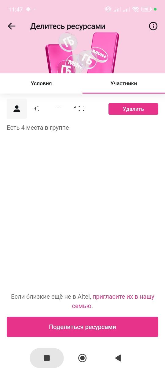 Алтел семейный тариф 3300тг
