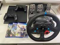 Playstation 4 + Руль Logitech G29 + 2 джойстика и 3 игры в подарок