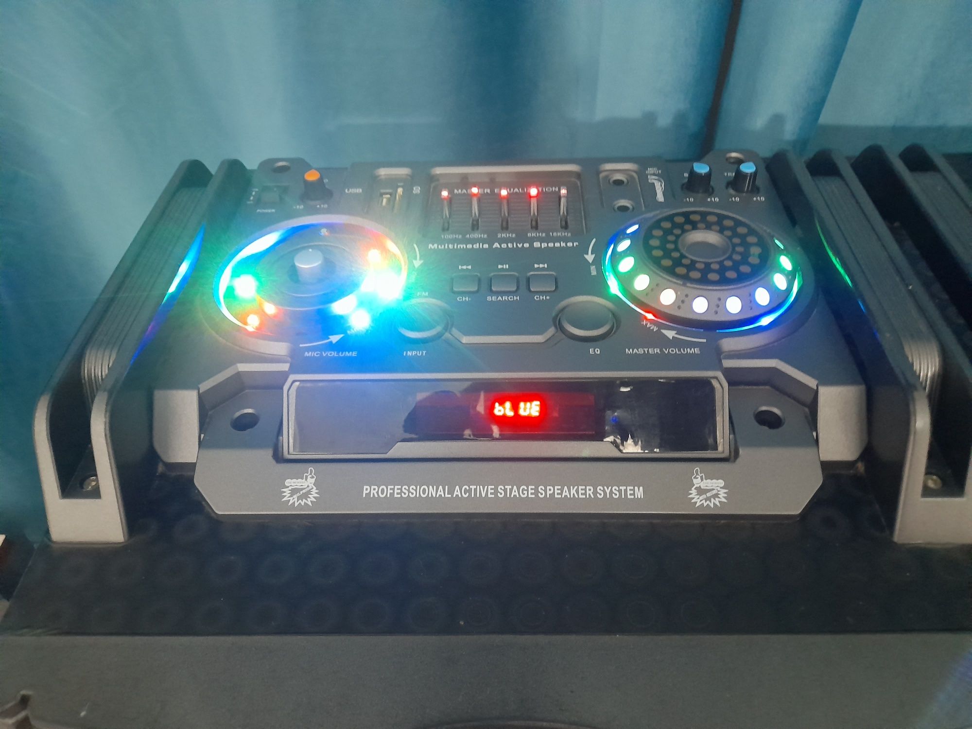 Мощный Bluetooth Буфер музыкальный Центр с цветомузыкой AUX Радио USB